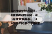 毕业后的专业选择，三加四学位的导向，4+3专业发展路径，3+4学历的选择方向探索