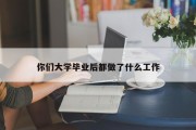 你们大学毕业后都做了什么工作
