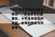 小学生毕业后的选择与规划——未来教育的重要性，小学生毕业后的出路，未来的教育为何重要