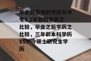 毕业后获得的学历与中专3 2年后的学历之比较，毕业之后学历之比较，三年前本科学历VS如今硕士研究生学历