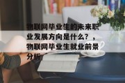 物联网毕业生的未来职业发展方向是什么？，物联网毕业生就业前景分析