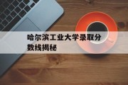 哈尔滨工业大学录取分数线揭秘