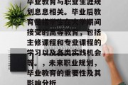 毕业教育与职业生涯规划息息相关。毕业后教育是指学生在大学期间接受的高等教育，包括主修课程和专业课程的学习以及各类实践机会等。，未来职业规划，毕业教育的重要性及其影响分析