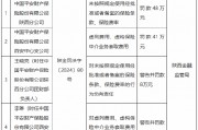 因虚列费用等 平安产险陕西分公司与西安中心支公司合计被罚89万元