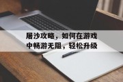 屠沙攻略，如何在游戏中畅游无阻，轻松升级