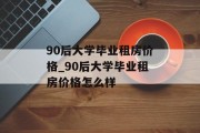 90后大学毕业租房价格_90后大学毕业租房价格怎么样