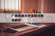 广西民族大学录取分数线解析