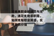 对未来职业的迷茫与无助，迷茫无助求职路，如何克服职业困惑，实现自我价值