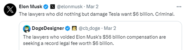 4000亿元薪酬计划被法官驳回!马斯克“讨薪”再失败!特斯拉还要支付25亿元律师费......