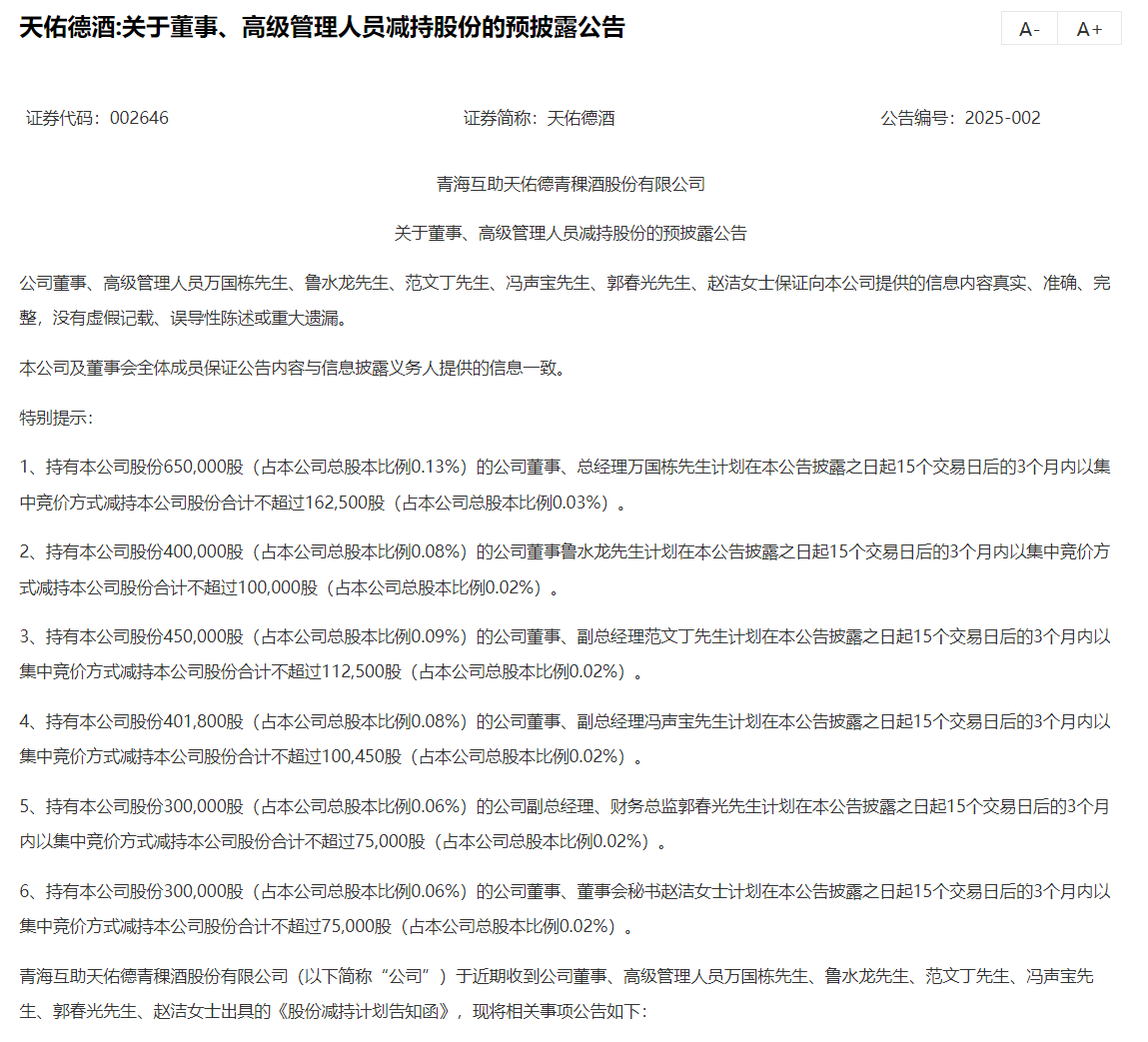 天佑德酒部分高管匆匆终止减持计划 企业如何提升决策能力?