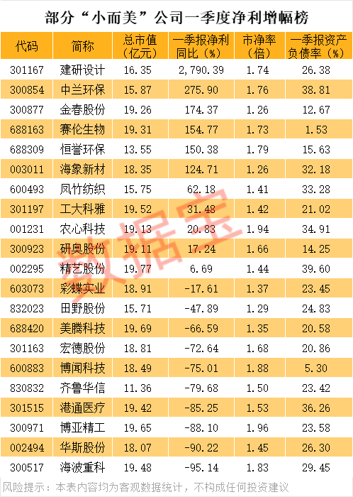“小而美”股票曝光,小市值+低市净率+低负债,21股上榜