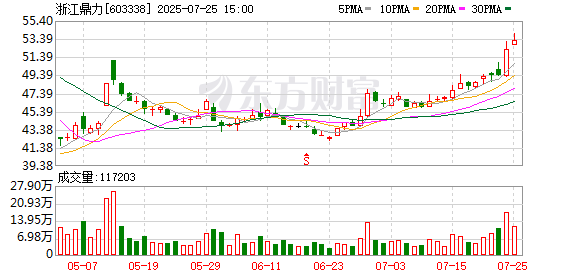 浙江鼎力：2025年半年度净利润约10.51亿元，同比增加27.49%