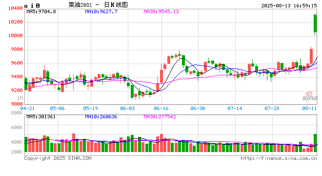 收评|主力合约涨多跌少 菜油涨超3%