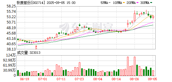 牧原股份:8月份销售商品猪700.1万头,销售收入为118.5亿元