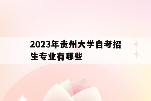 贵州本科学校毕业后做什么工作的简单介绍