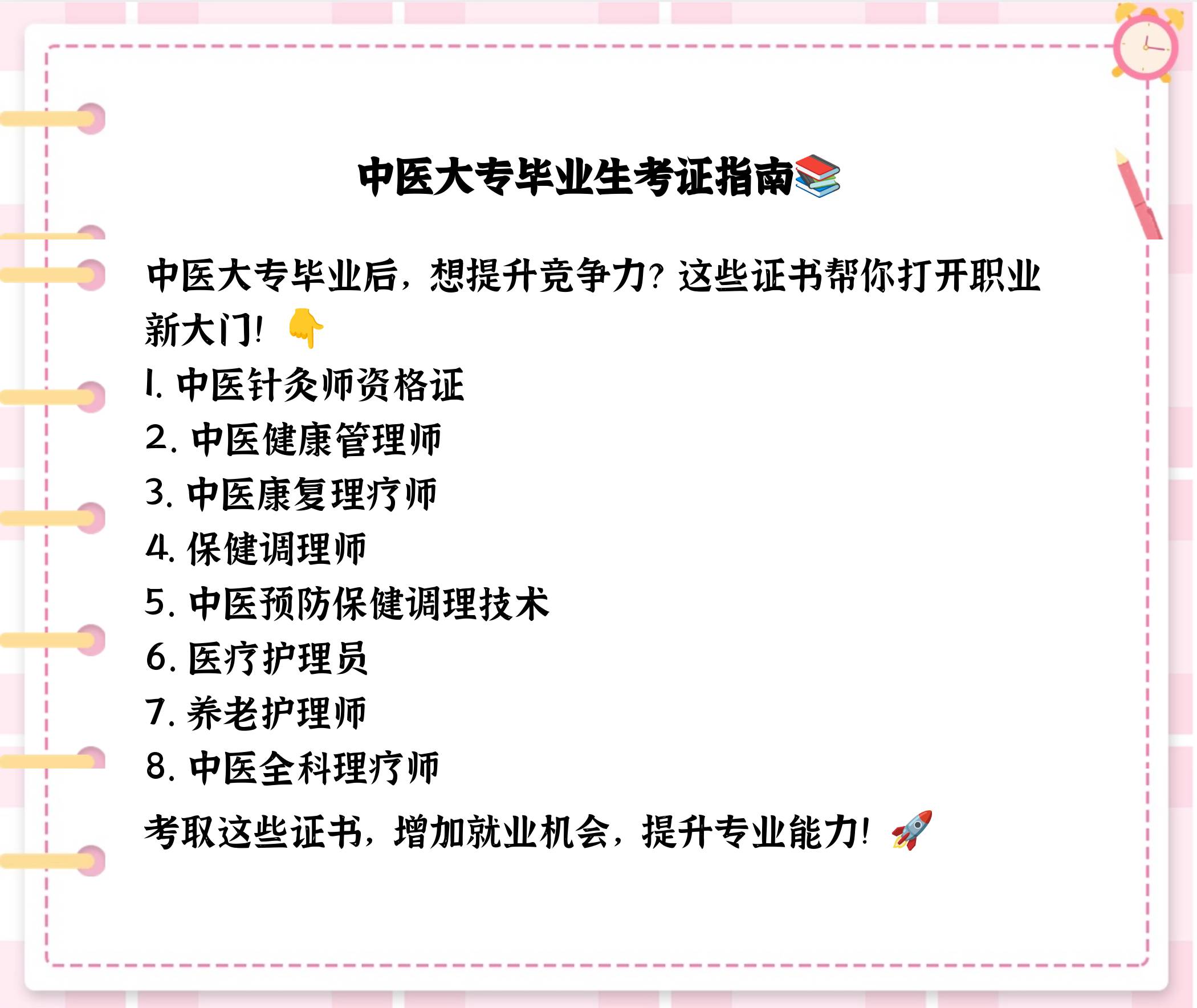 大学中医毕业后考什么证(大学中医毕业后考什么证书)