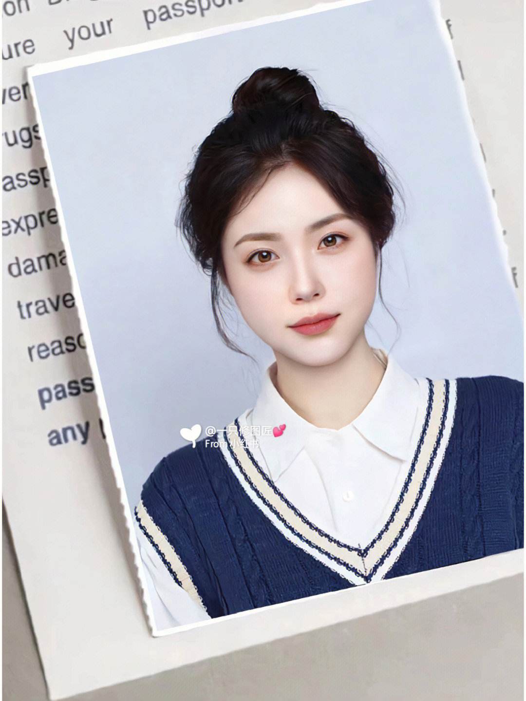 大学毕业后的小丸子头(大学毕业大头照)