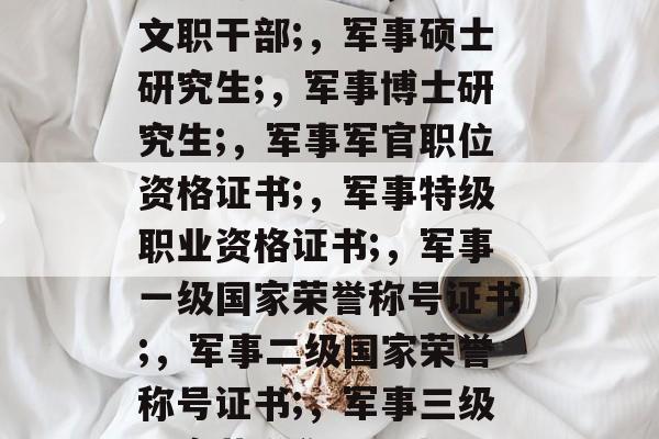 军人毕业后考取哪些证书?,军人毕业生考取的军衔主要有:,军官文职干部;,军事硕士研究生;,军事博士研究生;,军事军官职位资格证书;,军事特级职业资格证书;,军事一级国家荣誉称号证书;,军事二级国家荣誉称号证书;,军事三级国家荣誉称号证书;,以上就是你给我的内容,希望对你有所帮助! 军人毕业后考取哪些证书?,军人毕业生考取的军衔主要有:,军官文职干部;,军事硕士研究生;,军事博士研究生;,军事军官职位资格证书;,军事特级职业资格证书;,军事一级国家荣誉称号证书;,军事二级国家荣誉称号证书;,军事三级国家荣誉称号证书;,以上就是你给我的内容,希望对你有所帮助!