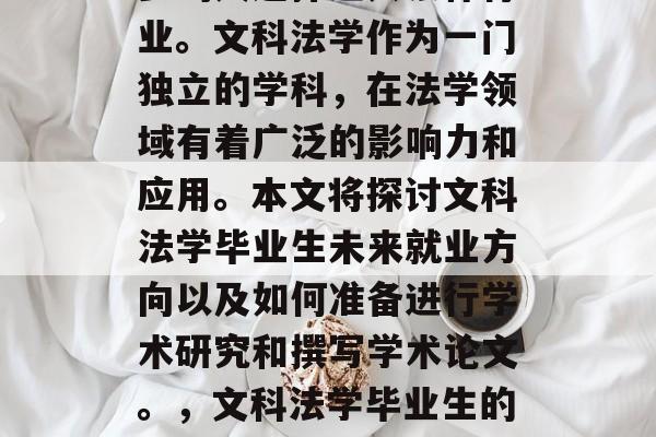 在现代社会中,越来越多的人选择进入法律行业。文科法学作为一门独立的学科,在法学领域有着广泛的影响力和应用。本文将探讨文科法学毕业生未来就业方向以及如何准备进行学术研究和撰写学术论文。,文科法学毕业生的职业路径与学术准备策略 在现代社会中,越来越多的人选择进入法律行业。文科法学作为一门独立的学科,在法学领域有着广泛的影响力和应用。本文将探讨文科法学毕业生未来就业方向以及如何准备进行学术研究和撰写学术论文。,文科法学毕业生的职业路径与学术准备策略
