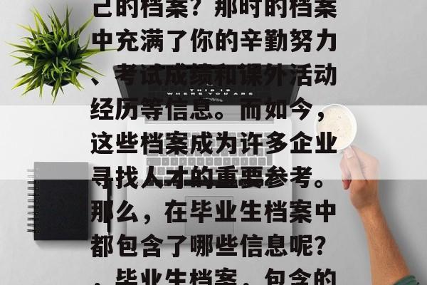 毕业前，你是否记得自己的档案？那时的档案中充满了你的辛勤努力、考试成绩和课外活动经历等信息。而如今，这些档案成为许多企业寻找人才的重要参考。那么，在毕业生档案中都包含了哪些信息呢？，毕业生档案，包含的所有重要信息