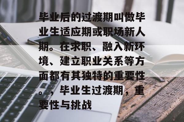 毕业后的过渡期叫做毕业生适应期或职场新人期。在求职、融入新环境、建立职业关系等方面都有其独特的重要性。，毕业生过渡期，重要性与挑战