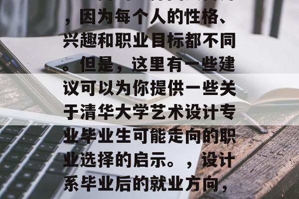 清华大学美院毕业后就业方向的选择因人而异，因为每个人的性格、兴趣和职业目标都不同。但是，这里有一些建议可以为你提供一些关于清华大学艺术设计专业毕业生可能走向的职业选择的启示。，设计系毕业后的就业方向，个性与职业目标影响职业生涯