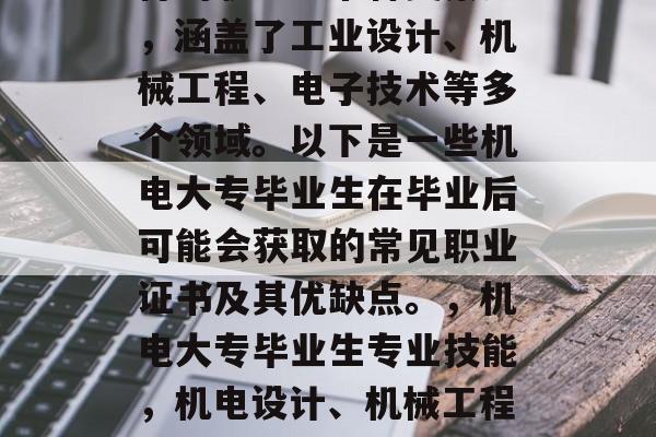 机电大专毕业后的可获得的职业证书种类繁多,涵盖了工业设计、机械工程、电子技术等多个领域。以下是一些机电大专毕业生在毕业后可能会获取的常见职业证书及其优缺点。,机电大专毕业生专业技能,机电设计、机械工程与电子技术就业前景分析 机电大专毕业后的可获得的职业证书种类繁多,涵盖了工业设计、机械工程、电子技术等多个领域。以下是一些机电大专毕业生在毕业后可能会获取的常见职业证书及其优缺点。,机电大专毕业生专业技能,机电设计、机械工程与电子技术就业前景分析
