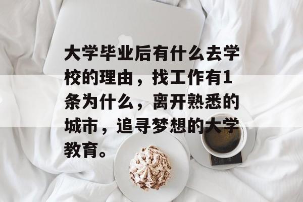 大学毕业后有什么去学校的理由，找工作有1条为什么，离开熟悉的城市，追寻梦想的大学教育。