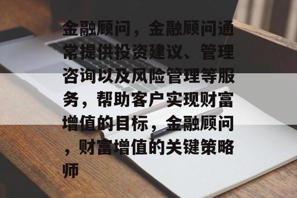金融顾问,金融顾问通常提供投资建议、管理咨询以及风险管理等服务,帮助客户实现财富增值的目标,金融顾问,财富增值的关键策略师 金融顾问,金融顾问通常提供投资建议、管理咨询以及风险管理等服务,帮助客户实现财富增值的目标,金融顾问,财富增值的关键策略师