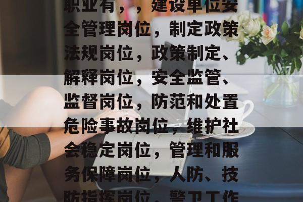 警官学院毕业后一般从事的几种职业,警官学院毕业以后一般从事的职业有,,建设单位安全管理岗位,制定政策法规岗位,政策制定、解释岗位,安全监管、监督岗位,防范和处置危险事故岗位,维护社会稳定岗位,管理和服务保障岗位,人防、技防指挥岗位,警卫工作及辅助岗位,10. 情报搜集与分析岗位,11. 法律咨询岗位 警官学院毕业后一般从事的几种职业,警官学院毕业以后一般从事的职业有,,建设单位安全管理岗位,制定政策法规岗位,政策制定、解释岗位,安全监管、监督岗位,防范和处置危险事故岗位,维护社会稳定岗位,管理和服务保障岗位,人防、技防指挥岗位,警卫工作及辅助岗位,10. 情报搜集与分析岗位,11. 法律咨询岗位