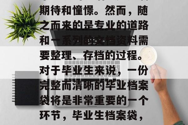 毕业前的生活总是充满期待和憧憬。然而，随之而来的是专业的道路和一系列的文档资料需要整理、存档的过程。对于毕业生来说，一份完整而清晰的毕业档案袋将是非常重要的一个环节，毕业生档案袋，专业所需与整理指南
